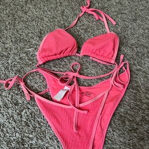 Aerie Vibrant Pink Bikini Set